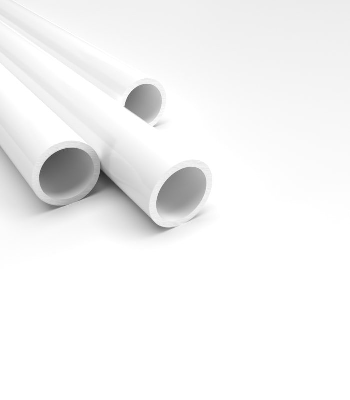 Tube ABS blanc opaque x3 - Diam. 9.5 mm - Long. 760 mm