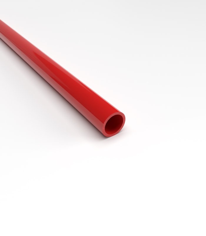 Tube ABS rouge opaque - Diam. 3.2 mm - Long. 760 mm