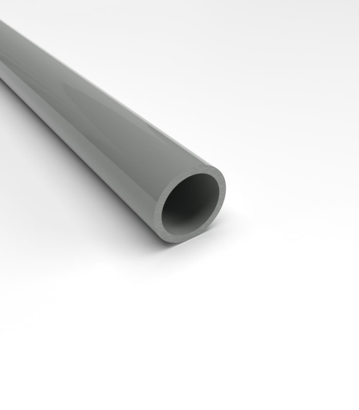 Tube ABS gris opaque - Diam. 11.1 mm - Long. 760 mm