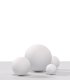 Boule en polystyrène expansé blanc opaque Satiné - Diam. 30 mm - Sans fond