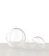 Boite boule en plastique transparent PS cristal - Diam. 60 mm - fond blanc