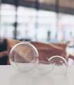 Boite boule en plastique transparent PS cristal - Diam. 200 mm - Lot de 10
