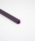 Tube carré polycarbonate Violet transparent brillant - cotés 10x10mm - Long.4m