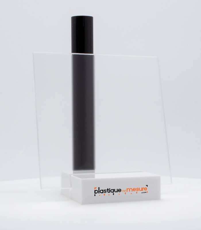 Plaque anti-reflets plexi extrudé transparent incolore brillant - Ép. 3 mm - Sans fond