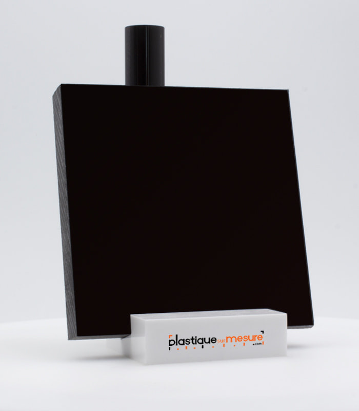 Plaque plexiglass coulé Noir opaque brillant - Ép. 15 mm