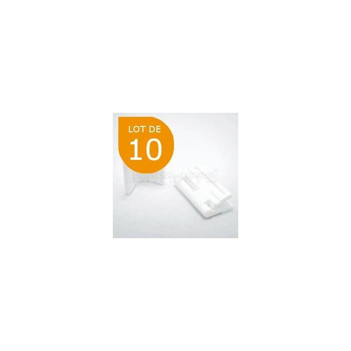 10 charnières plastique blanc - PMMA / Acrylique