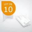 10 charnières plastique blanc - PMMA / Acrylique