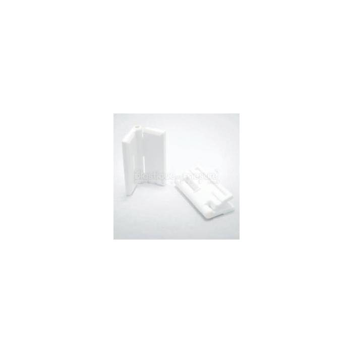 Charnière plastique blanc - PMMA / Acrylique