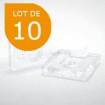10 boutonnières plastique transparent (fixation de cadre) - PMMA / Acrylique