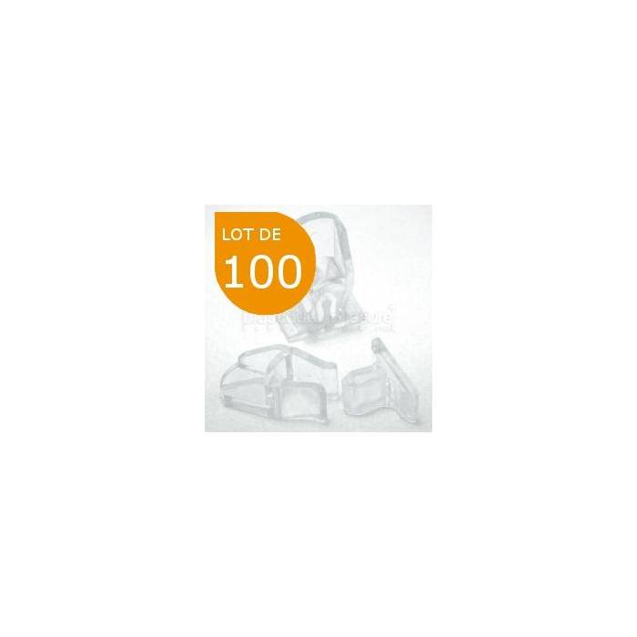 100 blocages de porte plastique transparent - PMMA / Acrylique