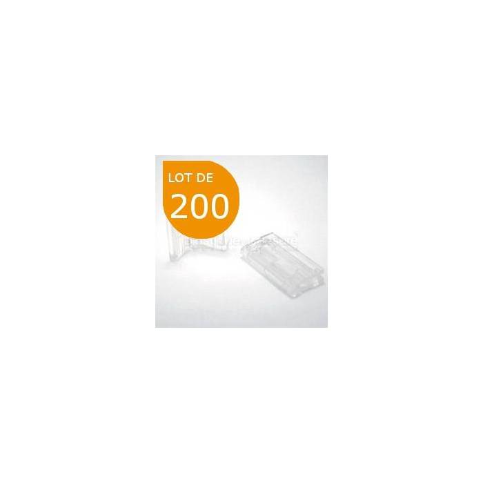 200 charnières plastique transparent - PMMA / Acrylique