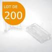 200 charnières plastique transparent - PMMA / Acrylique
