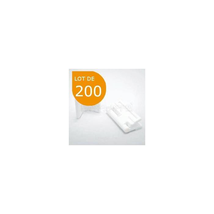 200 charnières plastique blanc - PMMA / Acrylique