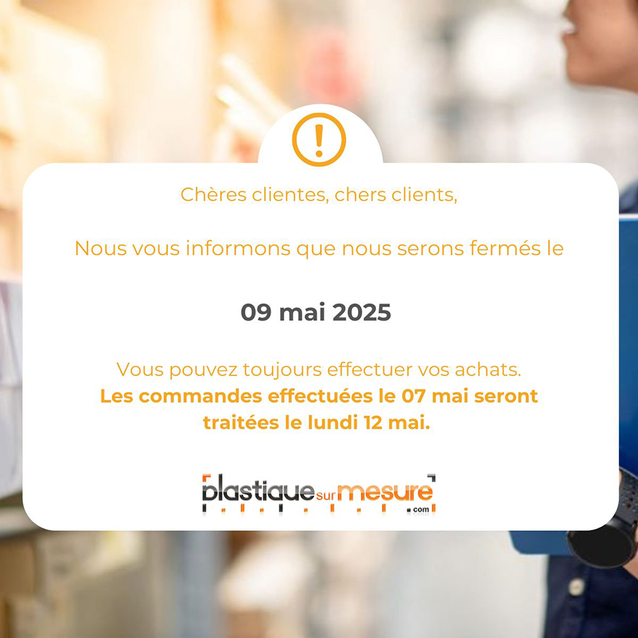 Fermeture mai 2025